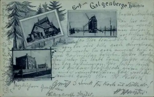 Ak Galgenberg Hildesheim in Niedersachsen, Windmühle, Gasthaus