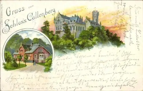 Litho Beiersdorf Coburg in Oberfranken, Schloss Callenberg