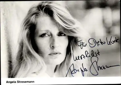 Ak Schauspielerin Angela Stresemann, Portrait, Autogramm