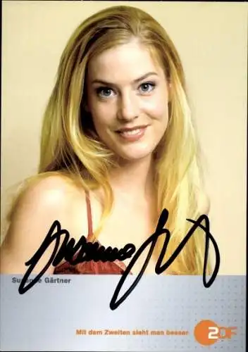 Ak Schauspielerin Susanne Gärtner, Portrait, ZDF, Autogramm