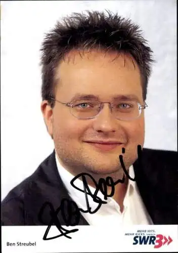 Ak Schauspieler Ben Streubel, Portrait, SWR3, Autogramm