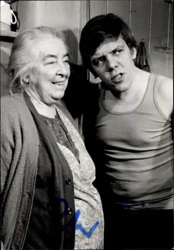 Ak Schauspieler Peter Striebeck, Schauspielerin Trudik Daniel, Portrait, Autogramm