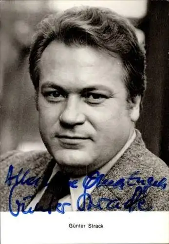 Ak Schauspieler Günter Strack, Portrait, Autogramm