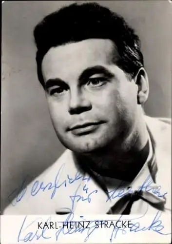 Ak Schauspieler Karl-Heinz Stracke, Portrait, Autogramm