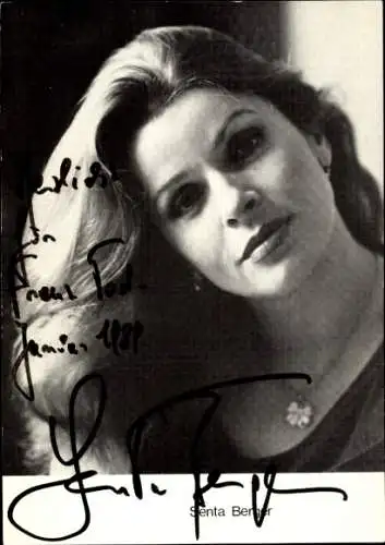 Ak Schauspielerin Senta Berger, Portrait, Autogramm