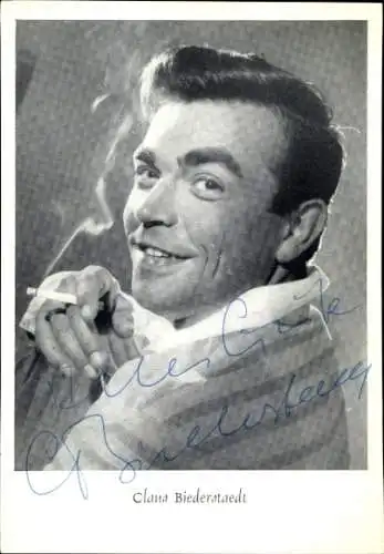 Ak Schauspieler Claus Biederstaedt, Portrait, Autogramm