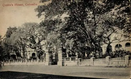 Ak Colombo Ceylon Sri Lanka, Haus der Königin