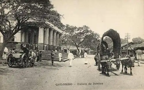 Ak Colombo Ceylon Sri Lanka, Gerichtsgebäude