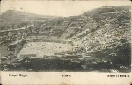 Ak Athen Griechenland, Théâtre de Bacchus