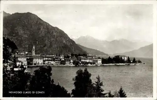 Ak Menaggio Lago di Como Lombardia, Teilansicht