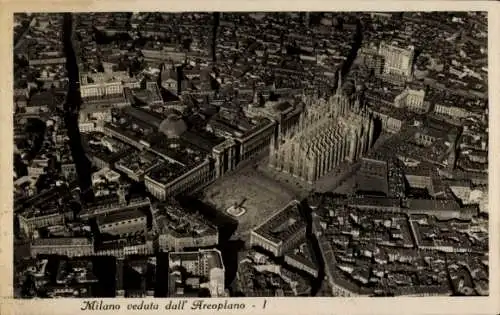 Ak Milano Mailand Lombardia, Luftaufnahme