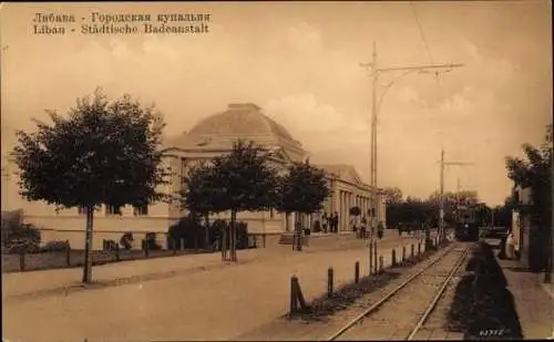 Ak Liepaja Libau Lettland, Städtische Badeanstalt