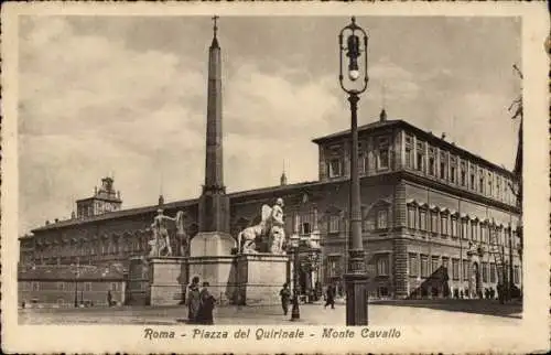 Ak Roma Rom Lazio, Piazza del Quirinale, Monte Cavallo
