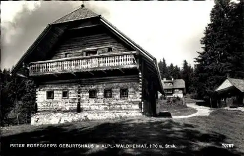 Ak Alpl Krieglach Steiermark, Peter Roseggers Geburtshaus