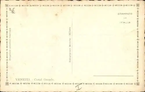 Ak Venezia Venedig Veneto, Canal Grande