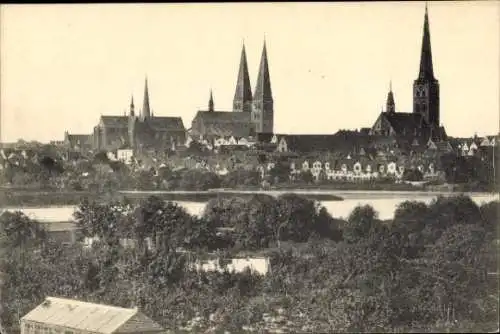 Ak Hansestadt Lübeck, Blick von Marli