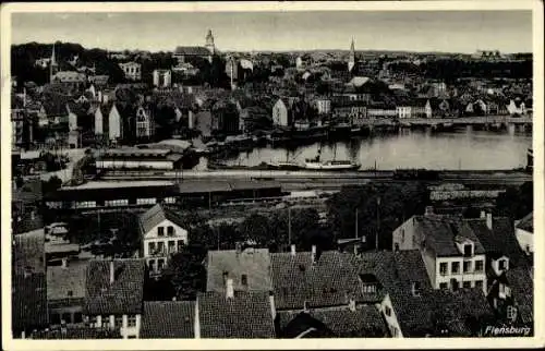 Ak Flensburg in Schleswig Holstein, Ortsansicht, Schiff