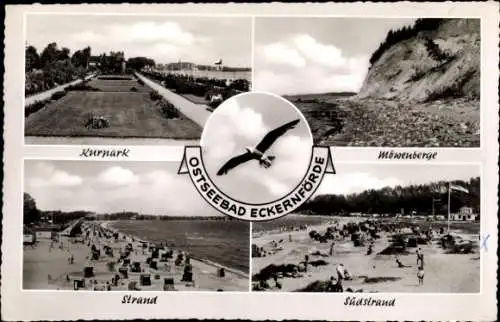 Ak Ostseebad Eckernförde, Kurpark, Möwenberge, Südstrand