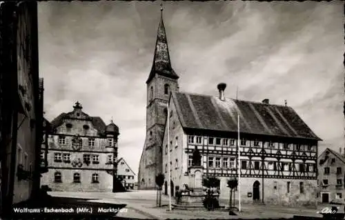 Ak Wolframs Eschenbach in Mittelfranken Bayern, Marktplatz