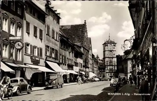 Ak Wangen im Allgäu, Herrenstraße, Geschäfte