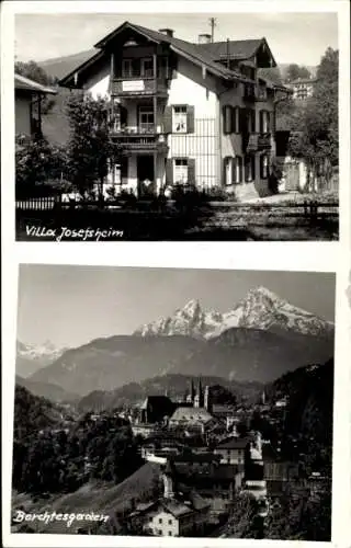 Ak Berchtesgaden in Oberbayern, Panorama, Villa Josefsheim