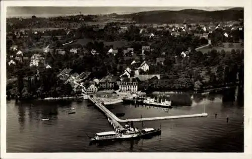 Ak Staad Konstanz am Bodensee, Auto-Fährhafen, Hotel-Pension Schiff