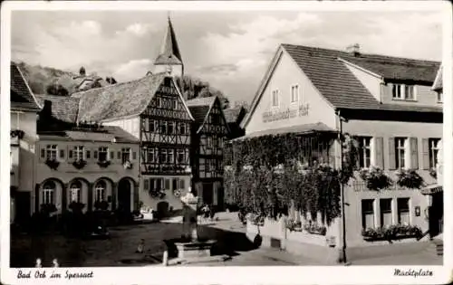 Ak Bad Orb im Spessart Hessen, Marktplatz