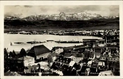 Ak Konstanz am Bodensee, Blick auf Anlegestelle,Säntis