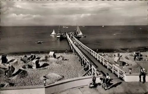 Ak Ostseebad Niendorf Timmendorfer Strand, Seebrücke