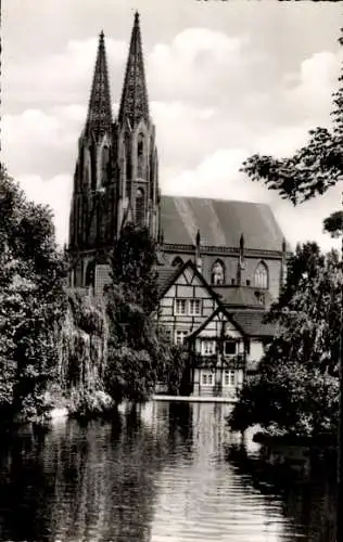 Ak Soest in Westfalen, Großer Teich, Wiesenkirche