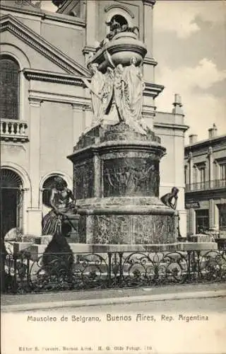 Ak Buenos Aires Argentinien, Mausoleum Belgrano