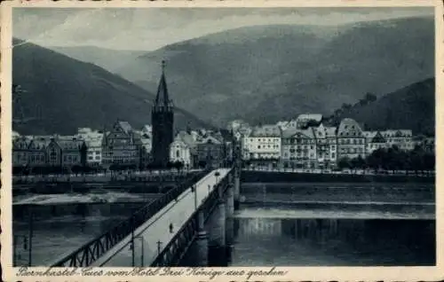 Ak Bernkastel Kues an der Mosel, vom Hotel Drei Könige aus gesehen