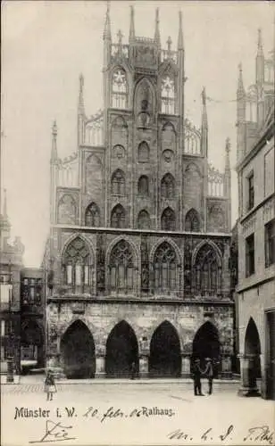 Ak Münster in Westfalen, Rathaus