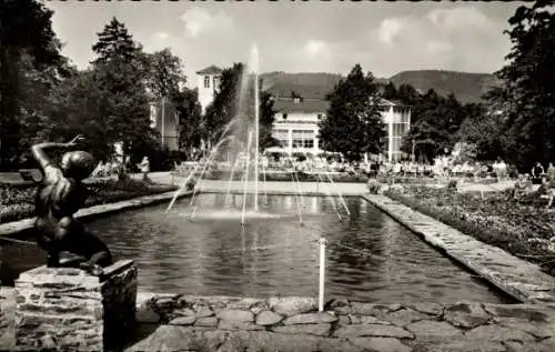 Ak Bad Münster am Stein, Kurpark mit Kurhaus