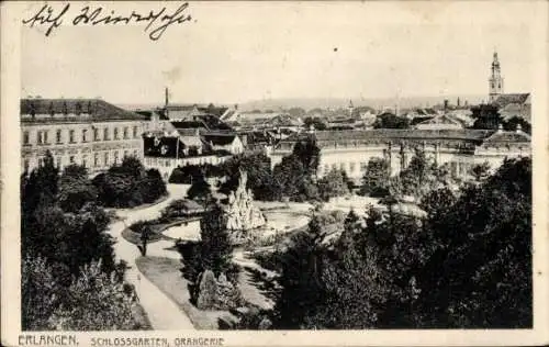 Ak Erlangen in Mittelfranken Bayern, Schlossgarten, Orangerie