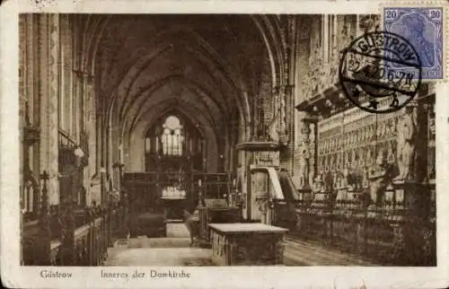 Ak Güstrow in Mecklenburg, Inneres der Domkirche