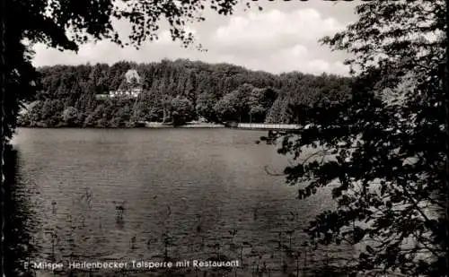 Ak Milspe Ennepetal am Ruhrgebiet, Heilenbecker Talsperre, Restaurant