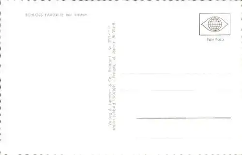 Ak Rastatt im Schwarzwald, Schloss Favorite