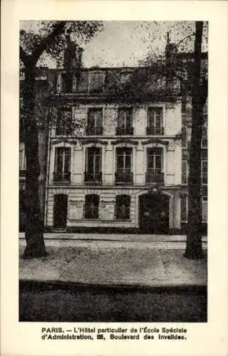 Ak Paris VII. Arrondissement, L'Hôtel particuller de l'École Spéciale d'Administration