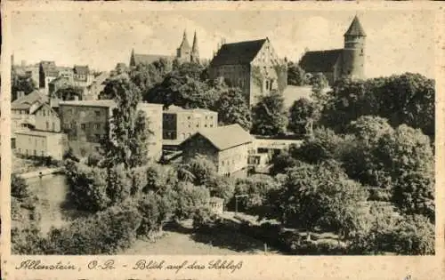 Ak Olsztyn Allenstein Ostpreußen, Blick zum Schloss