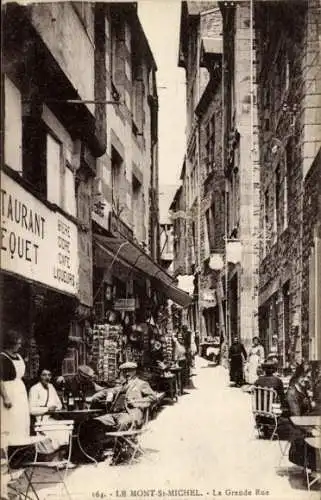 Ak Le Mont Saint Michel en Manche, La Grande Rue