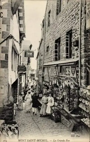 Ak Le Mont Saint Michel en Manche, La Grande Rue