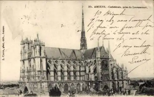 Ak Amiens Somme, Kathedrale, prise du Louvencourt