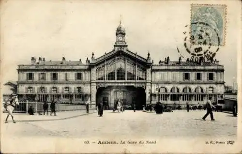 Ak Amiens Somme, Nordbahnhof