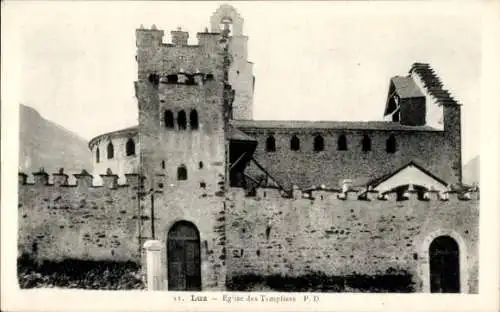 Ak Luz Saint Sauveur Hautes Pyrénées, Eglise des Templiers