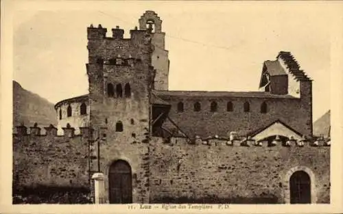 Ak Luz Saint Sauveur Hautes Pyrénées, Eglise des Templiers