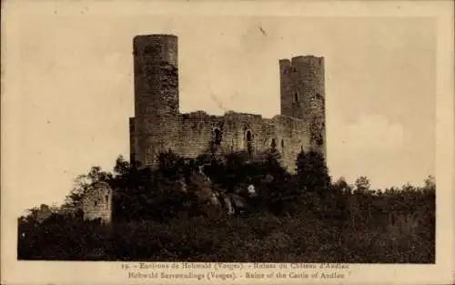 Ak Le Hohwald Elsass Bas Rhin, Chateau d'Andlau, Ruine