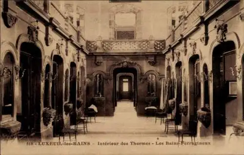 Ak Luxeuil les Bains Haute Saône, Thermen, Innenansicht, Les Bains-Ferrugineux