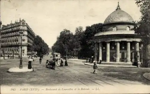 Ak Paris XVII., Boulevard de Courcelles et la Rotonde