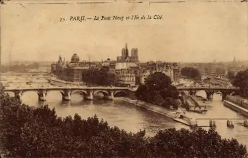 Ak Paris I Ile de la Cité, Pont Neuf